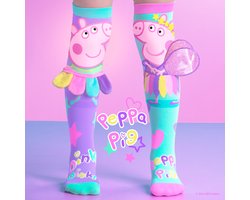 Peppa Pig Sokken - Kinder Sokken - Vrolijke Sokken - Hoge Sokken One Size