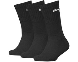 Puma 3-pack kinder sport sokken - Hoge katoenen sokken voor jongens en meisjes - 38 - Zwart