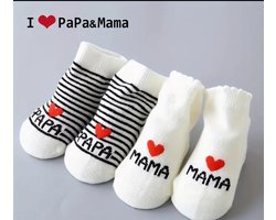 Sokjes i love papa en mama, Papa en Mama sokjes, Baby sokjes, Sokjes, Babyshower, Vaderdag, Moederdag, Cadeau