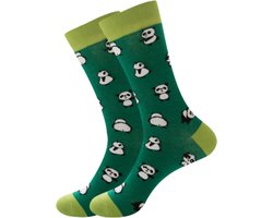 Sokken met Panda’s - Groene Sokken Dames/Heren - maat 36/41 - Dieren/Pandabeer