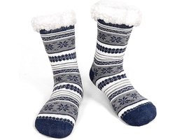 Sokken - Wintersokken - Loungesokken - Zachte pantoffelsokken - Dikke sokken - Warme sokken - Antislipsokken - Herensokken - Fleecevoering - Zachte grip - Comfortabel - Kerstcadeau - One Size