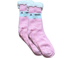 Sukats® Huissokken - Homesocks - Maat 36-41 - Dames Huissokken - Antislip Sokken - Fluffy Sokken - Slofsokken - Variant 153 - Meerdere Maten en Varianten - Verwarmde Sokken