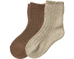 Thermosokken | Natuurlijke Alpacawollen Sokken voor kinderen en peuters | Wintersokken | Gezellige sokken | Cadeau voor kinderen en peuters | 2 paar