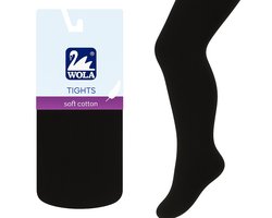 Wola – Kinderpanty Meisjes – 60 DEN – Katoen – Zwart – Maat 140 / 146 cm (1 stuks)