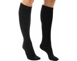 Yellowmoon kinder/dames kniekous 1 paar - Hoge katoeken sokken - 38 - Zwart