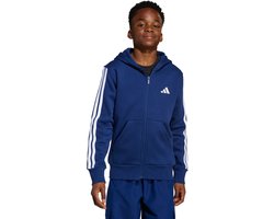 adidas Sportswear Essentials Ritshoodie Kids - Kinderen - Blauw