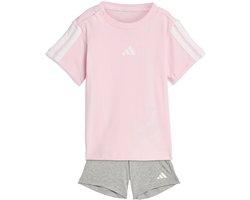 adidas Sportswear Essentials T-shirt Set Kids - Kinderen - Roze