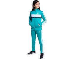 adidas Sportswear Seasonal Essentials Tiberio 3-Stripes Tricot Trainingspak Kids - Kinderen - Groen