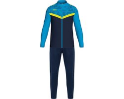 Jako Iconic Polyesterpak Kinderen - Marine / Jako Blauw / Fluogeel | Maat: 140