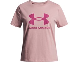 Under Armour UA BIG LOGO SS Unisex Sportshirt - Roze