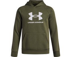 Under Armour UA Rival Fleece BL Hoodie Unisex Sporttrui - Groen - Wit