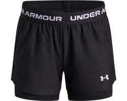 Under Armour UA Tech Play Up 2N1 Short Unisex Sportbroek - Zwart - Wit