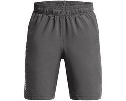 Under Armour UA Tech Woven Wordmark Short-GRY Jongens Sportbroek - Castlerock - Wit