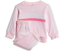 Adidas Seasonal Essentials Tiberio 3 Stripes Fleece Crew Set Roze 9-12 Months Jongens,Meisjes