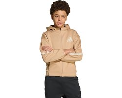 adidas Sportswear adidas Z.N.E. Sportjack met Capuchon en Lange Rits - Kinderen - Bruin
