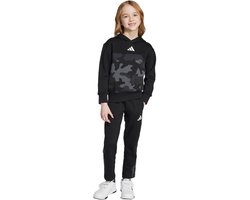 adidas Sportswear Seasonal Essentials Little Kids Camo Fleece Joggingpak - Kinderen - Zwart