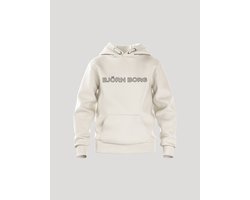 Björn Borg Essential 3 Hoodie Kinderen Trui Met Capuchon Jongens - Tofu Gebroken Wit - Maat 158/164