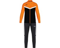 Jako Iconic Polyesterpak Kinderen - Zwart / Fluo Oranje | Maat: 116