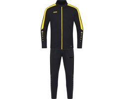 Jako Power Polyesterpak Kinderen - Zwart / Citroen | Maat: 116