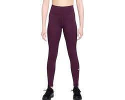 Nike One Dri-FIT Legging - Bordeaux - Maat L (147-158) - Meisjes- Kids