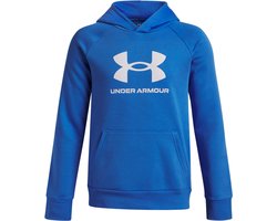 Under Armour UA Rival Fleece BL Hoodie Unisex Sporttrui - Blauw - Wit