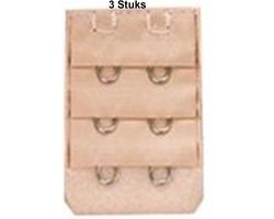 *** 3x BH Verlengstuk/2 Haaks/Beige/Tussenstukje/Beha Verlenger - Heble® ***