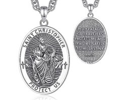 925 Zilveren Keten met Kruis en Aartsengel Sint Michael