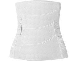 All4You - Postpartale ondersteuning - buikwrap - postpartum - 4 segmenten - zwangerschap - recovery girdle - steunriem - buikband - buikriem - ondersteunt taille - rug - buik - wit - maat M - voor na de bevalling