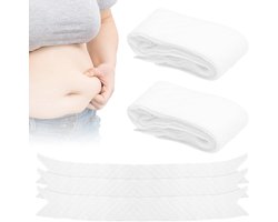 Allecto- Buikband voor dames en heren XXL - Katoenen buikinlegzwammen - Extra grote buikvullingen - Witte buikband - Geschikt voor XXL - 10 stuks