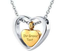 As Hanger Hart Kettling 60 cm Roestvrij Staal – Urnenketting voor Aandenken