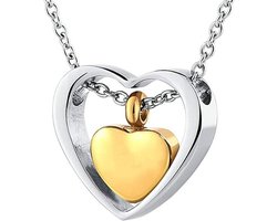 Ashanger Hart Ketting Roestvrij Staal – Hersluitbaar Urn Sieraad voor As of Parfum