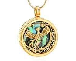 Asurnagedenksieraad RVS Ketting met Phoenix Hanger voor Mannen en Vrouwen