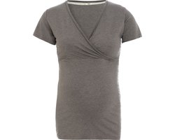 Baby's Only - Zwangerschaps T-shirt Glow Hazel Brown - Voedingstop gemaakt uit 96% viscose en 4% elastaan - Shirt met borstvoedingsfunctie - L