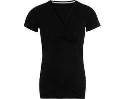 Baby's Only - Zwangerschaps T-shirt Glow zwart - Voedingstop gemaakt uit 96% viscose en 4% elastaan - Shirt met borstvoedingsfunctie - M