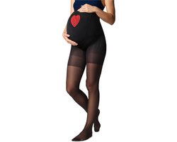 Be Mammy Dames Panty - Zwangerschapspanty - 40 DEN - Medium gloss - Polyamide - BE-GI-1121 - Zwart - S