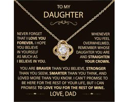 Betekenisvolle Liefdesknoop Ketting voor Dochter - Cadeau met Krachtige Boodschap