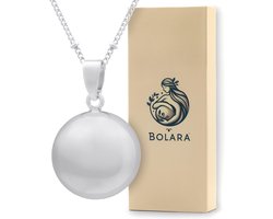 Bolara Zwangerschapsketting met Babybel - Zilverkleurig - 110cm + 5cm verstelbaar - Babyshower cadeau voor aanstaande moeders