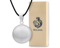 Bolara Zwangerschapsketting met Babybel - Zilverkleurig aan koord - 110cm + 5cm verstelbaar - Babyshower cadeau voor aanstaande moeders