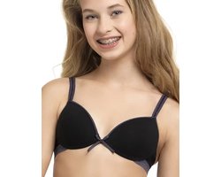 Boobs & Bloomers Anny - meisjes bh zonder beugel - maat 65AA - zwart - 70040