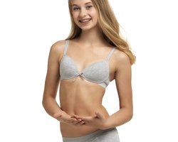 Boobs & Bloomers Anny - meisjes bh zonder beugel - maat 75B - grijs - 70040
