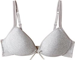 Boobs & Bloomers tiener BH voorgevormd - Eerste bh - Kinder bh kleine maten - 80B - Grijs