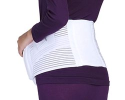 Buikband voor zwangerschap - Zwangerschapsverzorgingsband - Ademende buikband - Geschikt voor een zwangerschapsomtrek van 90-120 cm - Geschikt voor verlichting van rugpijn, ondersteuning van de buik en bekken tijdens de zwangerschap - Wit