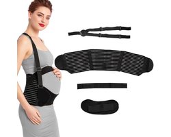 Buiksteunband - Zwangerschap - Zwart XXL