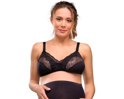 Carriwel Voedingsbh met Kant- niet voorgevormd - gerecycled garen - Zwart - XL