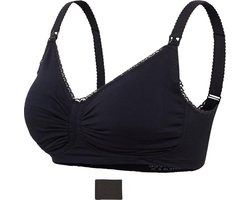 Carriwell Carrigel Padded Voedingsbeha - Voorgevormd met Gel-beugel - Zwart - L