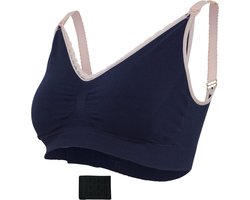 Carriwell Original Voedingsbeha - zonder beugel - Navy/Roze - XL