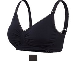 Carriwell Padded Gelbeugel Voedingsbh Zwart Mt. XL