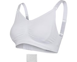 Carriwell Padded Meegroeibh en Voedingsbh Wit-S