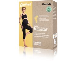 Carriwell zwangerschapslegging - driekwart lengte - Gerecycled materiaal- Zwart - XL