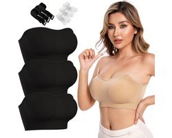 Cosensi - Naadloze bandeau BH voor dames | Zonder beugel | Ondersteunende tube top met afneembare bandjes | Geschikt voor dagelijks gebruik, bruiloften, slapen en sporten | Comfortabel en veelzijdig.
